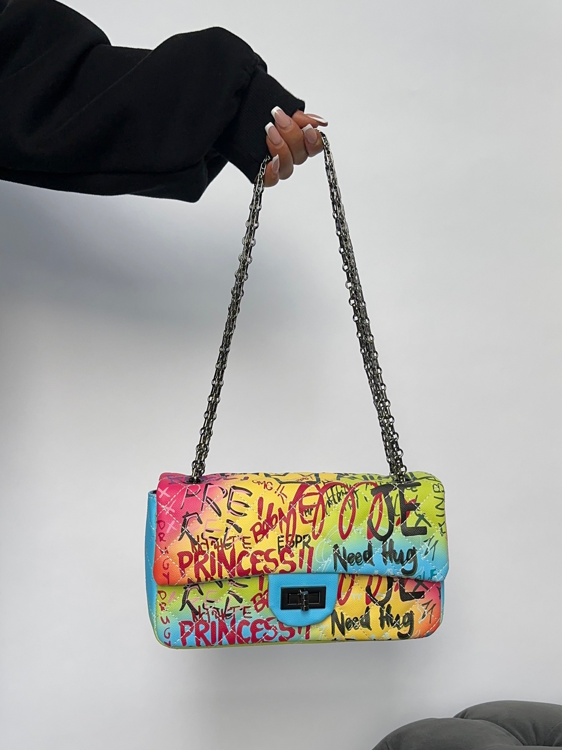 GRAFFITI SHOULDER BAG - MULTI COLOUR