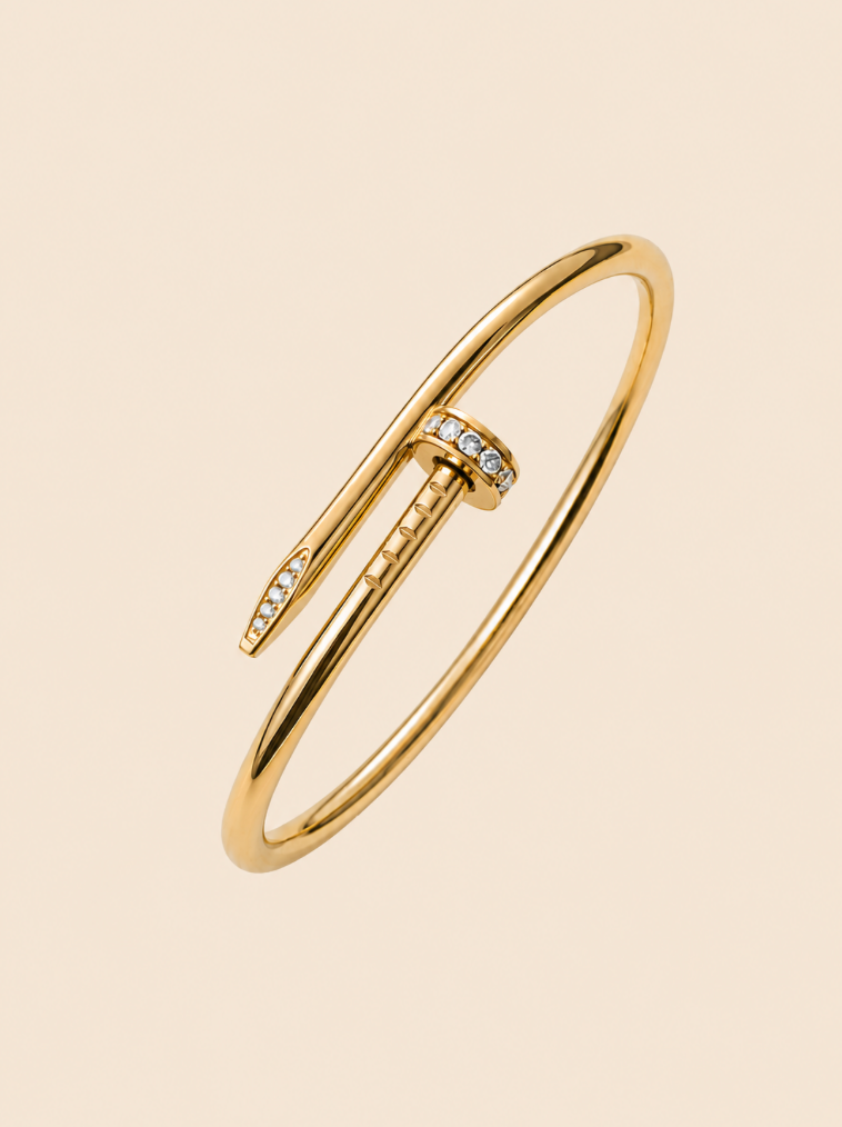 18K GOLD NAIL BRACELET